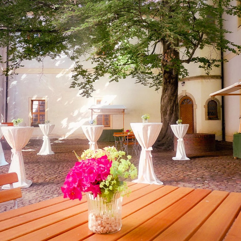 Sektempfang Schlosshof Foto- Museum OSL