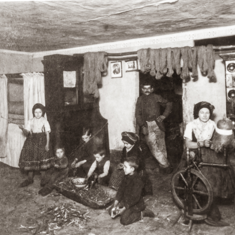 Familie im Spreewald um 1840 Foto- Sammlung Museum OSL
