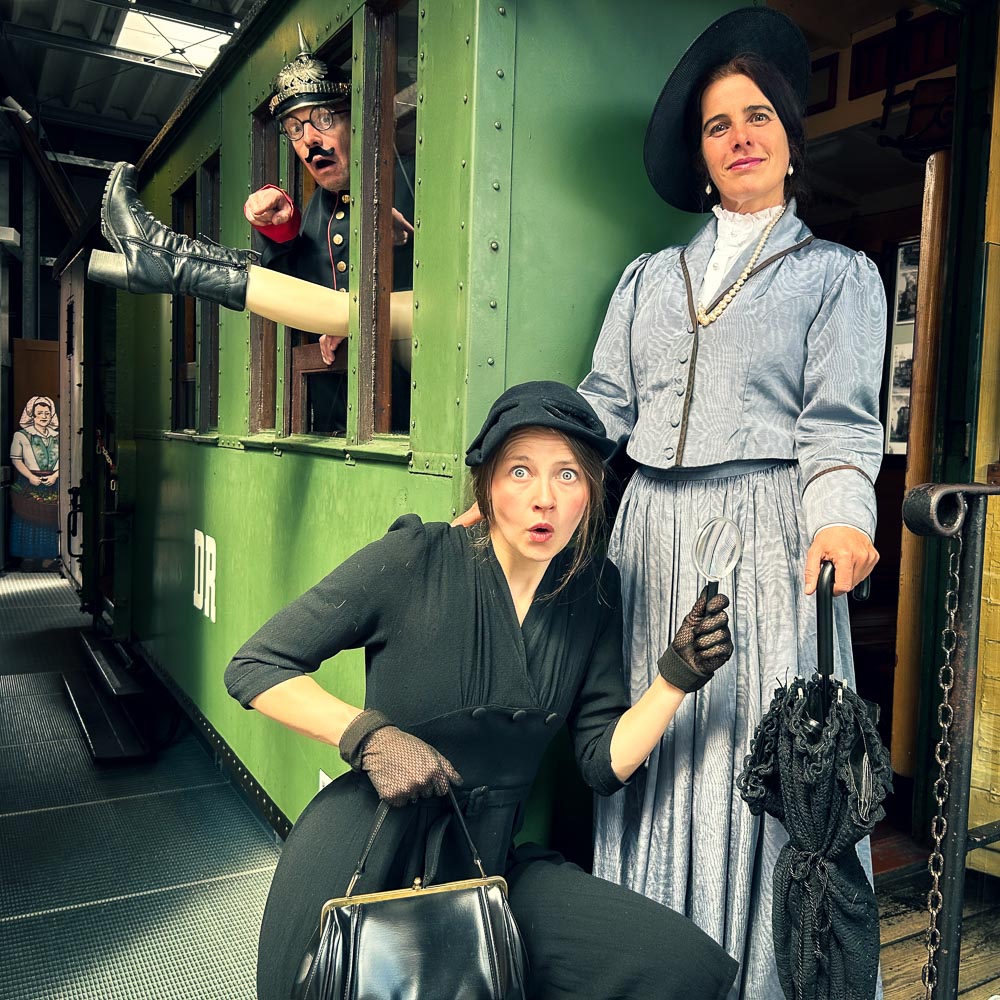 Mord in der Spreewaldbahn - Wandertheater Schwalbe Foto- Museum OSL- Gall