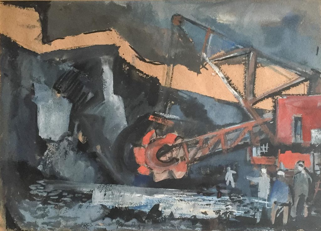 Günther Wendt, Roter Schaufelradbagger Foto- Museum OSL- Gork.