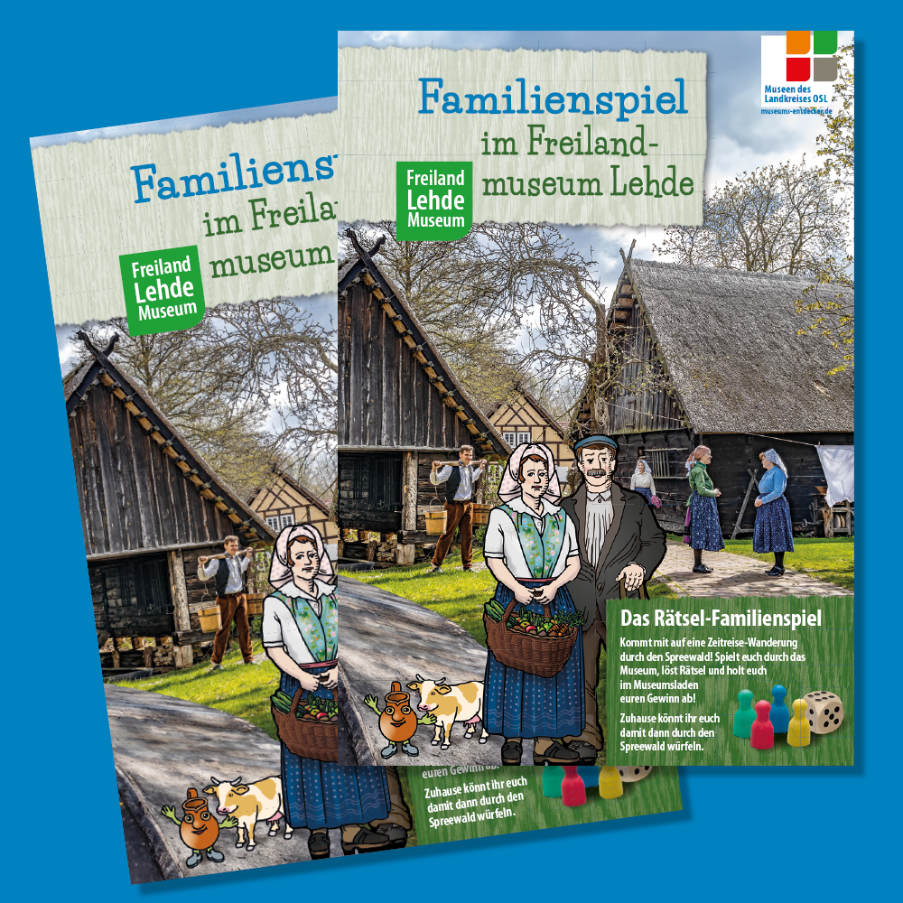 Titelblatt des Familinespiels im Freilandmuseum Lehde
